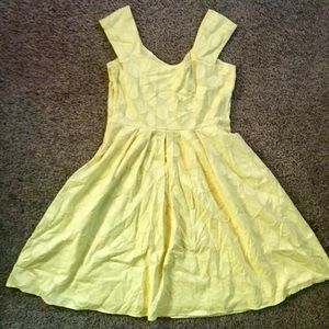 Calvin Klein Yellow Polka Dot Dress